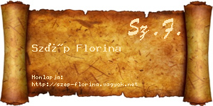 Szép Florina névjegykártya
